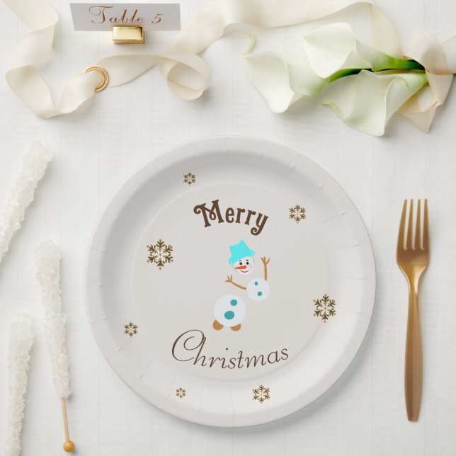 Assiettes En Carton Motoneige blanche (Mariage)