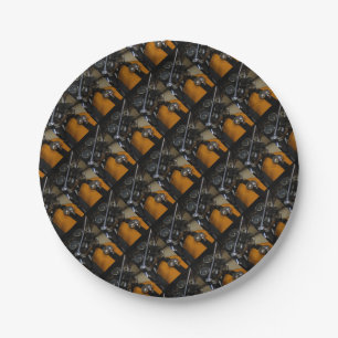 Assiettes En Carton Motorbike Motorcycle Biker Riker