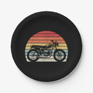 Assiettes En Carton Motorcycle vintage
