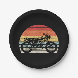 Assiettes En Carton Motorcycle vintage