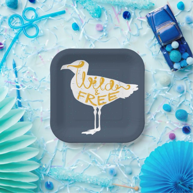 Assiettes En Carton Mouette | Sauvage Et Libre (Fête)