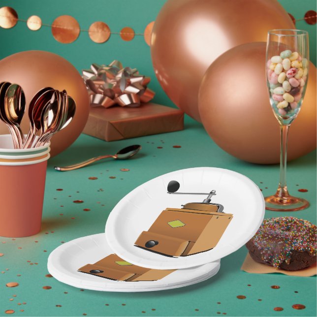 Assiettes En Carton Moulin à café Classique (Multi)