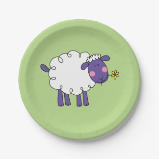 Assiettes En Carton moutons laineux d'asile de fous