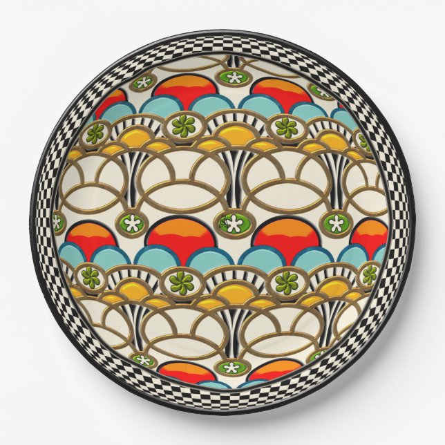 Assiettes En Carton Mucha & Cliff (Devant)