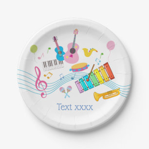Assiettes En Carton musique, instruments de musique tambour enfants ch