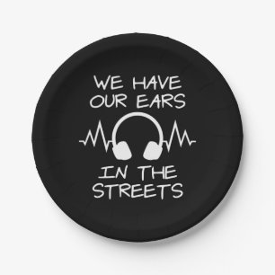 Assiettes En Carton Musique Nous Avons Nos Oreilles Dans Les Rues