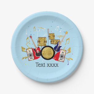 Assiettes En Carton musique partie guitare batterie ensemble musical