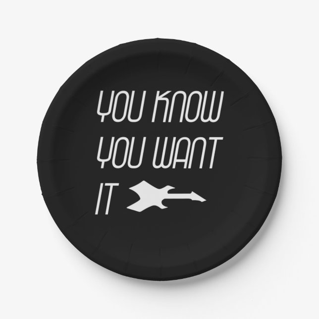 Assiettes En Carton Musique que vous connaissez vous voulez guitare (Devant)