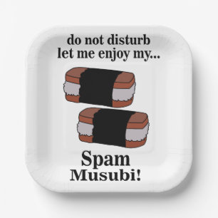 Assiettes En Carton Musubi Laissez-Moi Profiter De Mon Spam Musubi Par