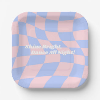 Assiettes En Carton Naissance de Neon Super Disco