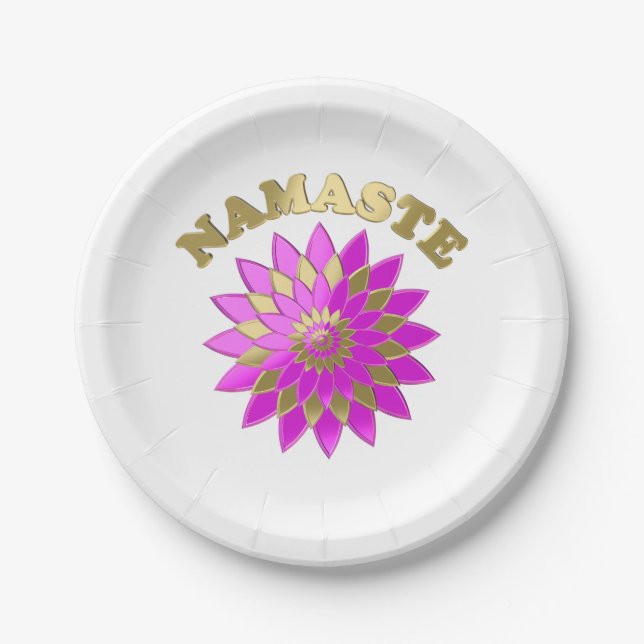Assiettes En Carton Namaste (Devant)