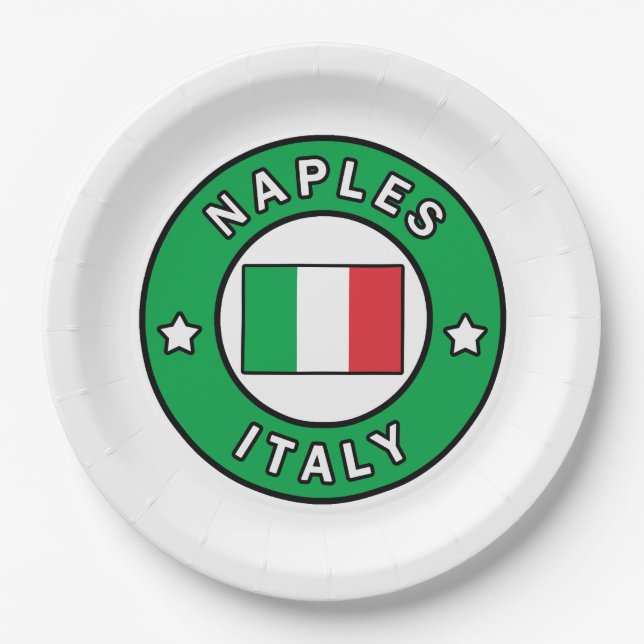 Assiettes En Carton Naples Italie (Devant)