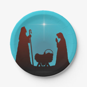 Assiettes En Carton NATIVITÉ par SHARON SHARPE