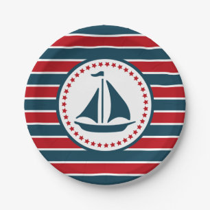 Assiettes En Carton Nautical design
