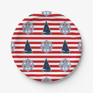 Assiettes En Carton Nautical design