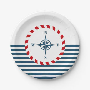 Assiettes En Carton Nautical design