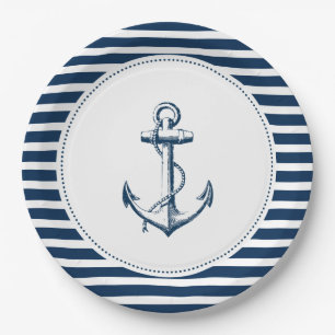 Assiettes En Carton Nautical ı Anniversaire Plaques papier