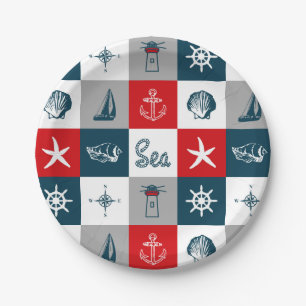 Assiettes En Carton Nautical themed design
