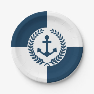 Assiettes En Carton Nautical themed design