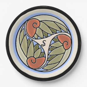 Assiettes En Carton Nautilus Monogrammé