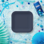 Assiettes En Carton Navy Blue<br><div class="desc">This dark shade of the world's most popular color was once called marine blue and has been used by the British Navy since the eighteenth century. Navy blue represents trust and stability and is less attention-seeking than lighter shades of blue. Navy blue is conservative and evokes feelings of tradition and...</div>
