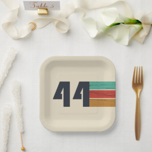 Assiettes En Carton né en 1944 fête d'anniversaire vintage