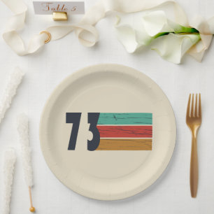 Assiettes En Carton Né en 1973 millésime anniversaire