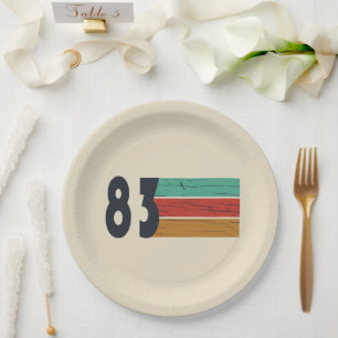 Assiettes En Carton Né en 1983 cadeau d'anniversaire vintage