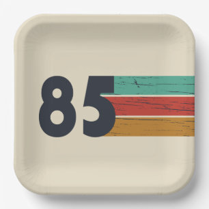 Assiettes En Carton Né en 1985 vintage cadeau de 40e anniversaire