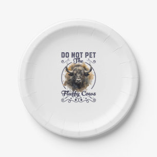Assiettes En Carton Ne Pas Animer Les Vaches Fluffantes Bison Yellowst
