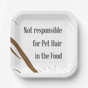 Assiettes En Carton Ne pas être responsable des poils d'animaux de co