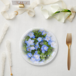 Assiettes En Carton NEMOPHILA（Baby Blue Eyes）