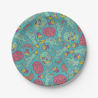 Assiettes En Carton Neon Zombie Paper Cup - Halloween Party