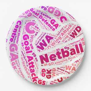 Assiettes En Carton Net-ball orienté de sport