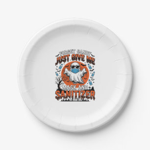 Assiettes En Carton Nettoyant Halloween Masque de Fantôme Drôle Bonbon