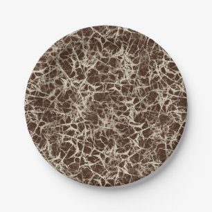 Assiettes En Carton Neurons de réseautage sur le rouge - motif continu