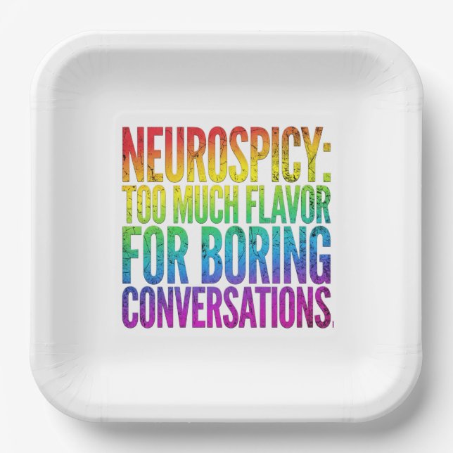 Assiettes En Carton Neurospicy Too Much Flavor ND Plates (Recto)