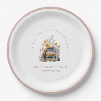 Assiettes En Carton New Chapter Floral Baby Shower