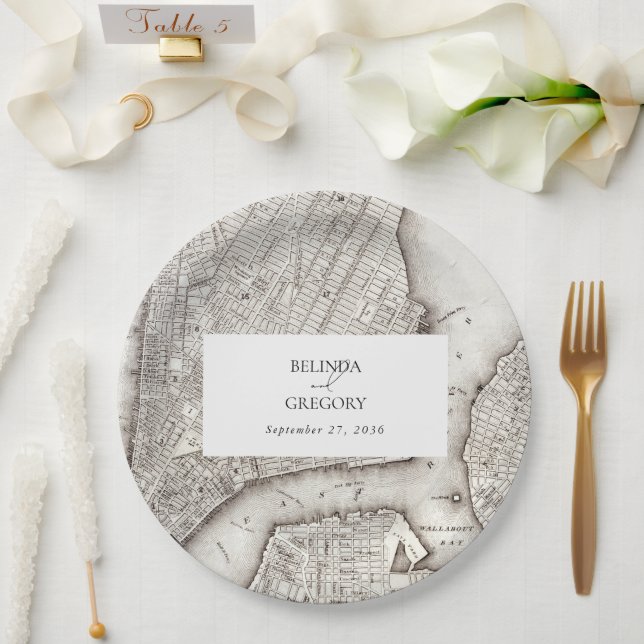 Assiettes En Carton New York City Destination Mariage NYC (Mariage)