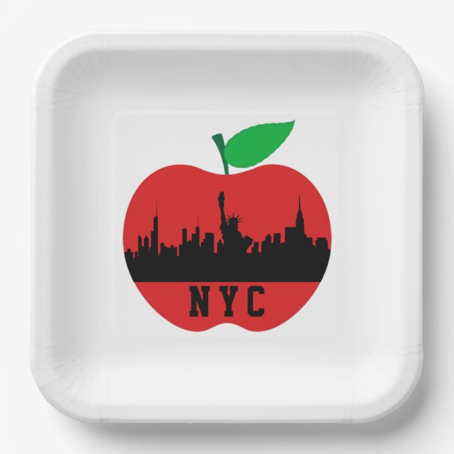Assiettes En Carton New York The Big Apple - New York State (Recto)