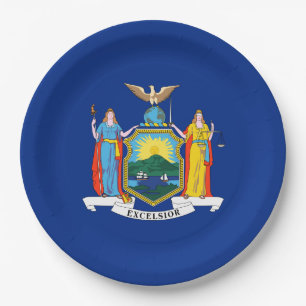 Assiettes En Carton New York : The Empire State, Home Big Apple Flag