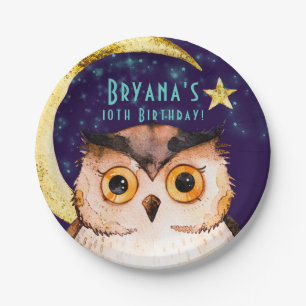 Assiettes En Carton Night Owen Purple Sleepover Stwood Anniversaire