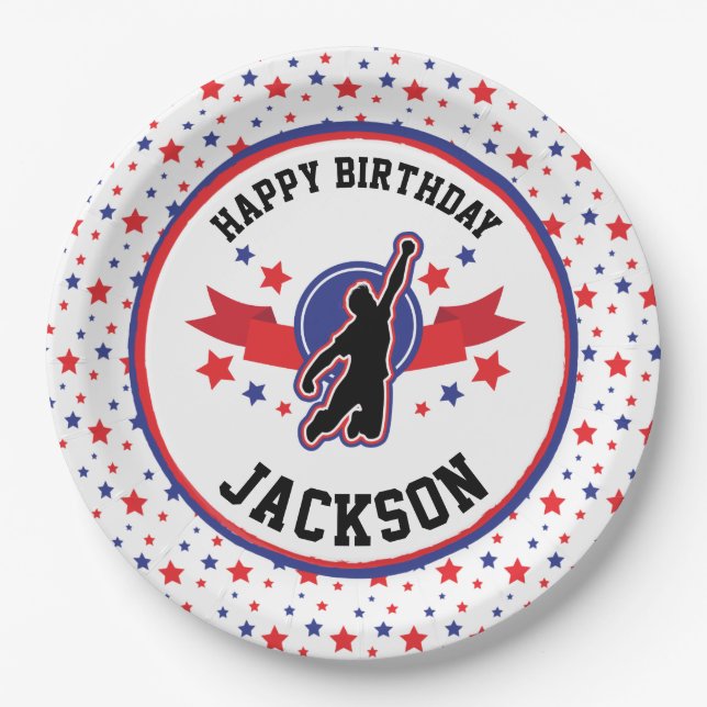 Assiettes En Carton Ninja Warrior Boys Party (Devant)