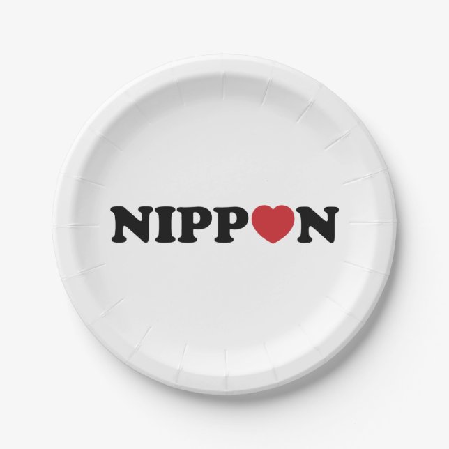 Assiettes En Carton Nippon Love Heart (Devant)