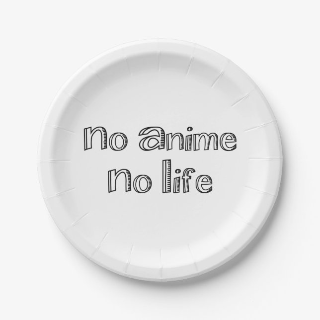 Assiettes En Carton no anime no life (Devant)