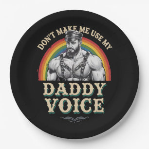 Assiettes En Carton N'obligez pas à utiliser ma voix de papa Gay LGBTQ