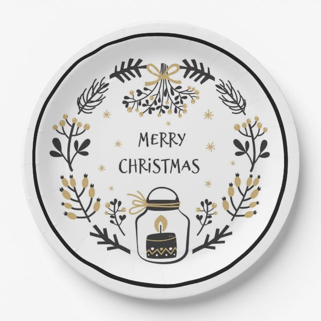 Assiettes En Carton Noël (Devant)
