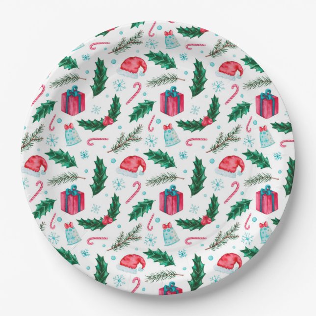 Assiettes En Carton Noël (Devant)