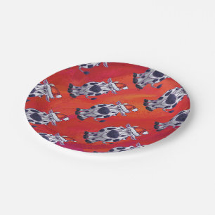Assiettes En Carton Noël à la vache