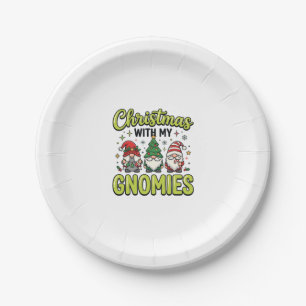 Assiettes En Carton Noël avec mes lutins modèle gnome